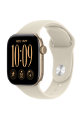 Apple Watch Series 12 GPS 46mm Light Gold Aluminium Case with Sand Sport Band M/L MJEP4 